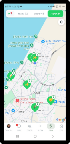 מסך מפה ZooZnu